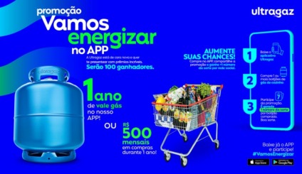 Um ano de gás e vale-compras na promo da Ultragaz