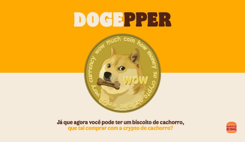 Dogpper do Burger King será vendido com Dogecoin