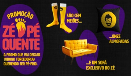 Azar no jogo, sorte na comemoração com o Zé Delivery
