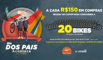 Pátio Brasil tem promo e evento especial para o Dia dos Pais Pátio Brasil tem promo e evento especial para o Dia dos Pais