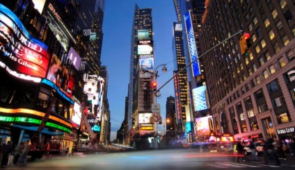 Times Square at night, New York City, New York, USA