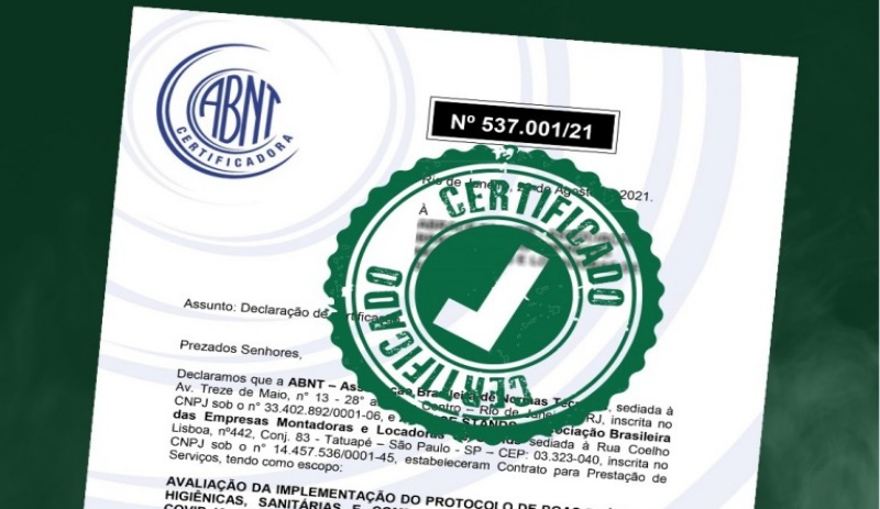 Protocolo de evento-teste em SP recebe certificação da ABNT