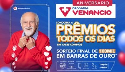 Ary Fontoura é o porta-voz da promo da Drogaria Venancio
