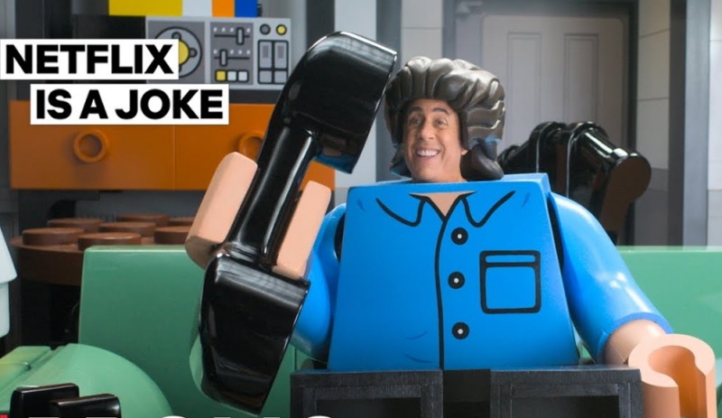 Jerry Seinfeld é transformado em Lego gigante pela Netflix