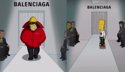 Balenciaga troca modelos por personagens de Os Simpsons