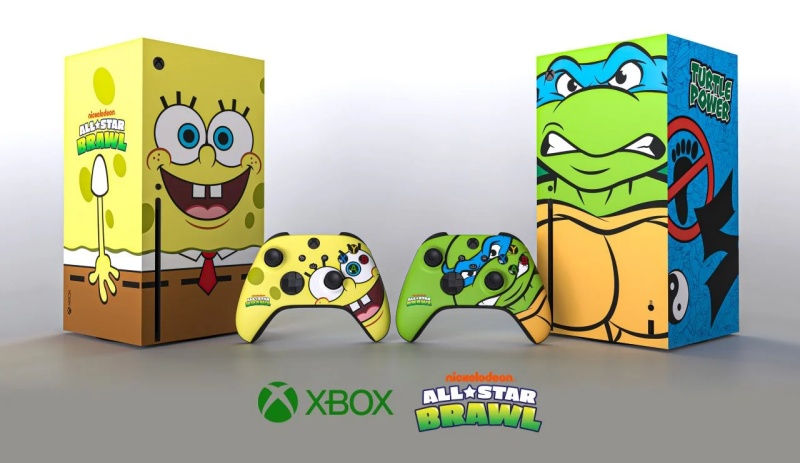 Bob Esponja estampa o Xbox Series X da Microsoft