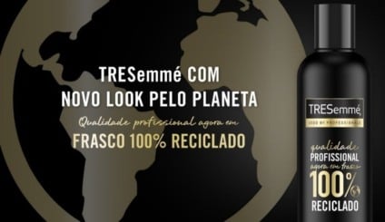 TRESemmé celebra nova embalagem 100% reciclada e reciclável