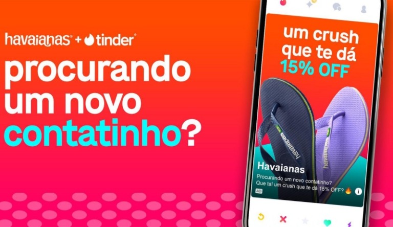 Havaianas faz parceria cheia de amor com o Tinder