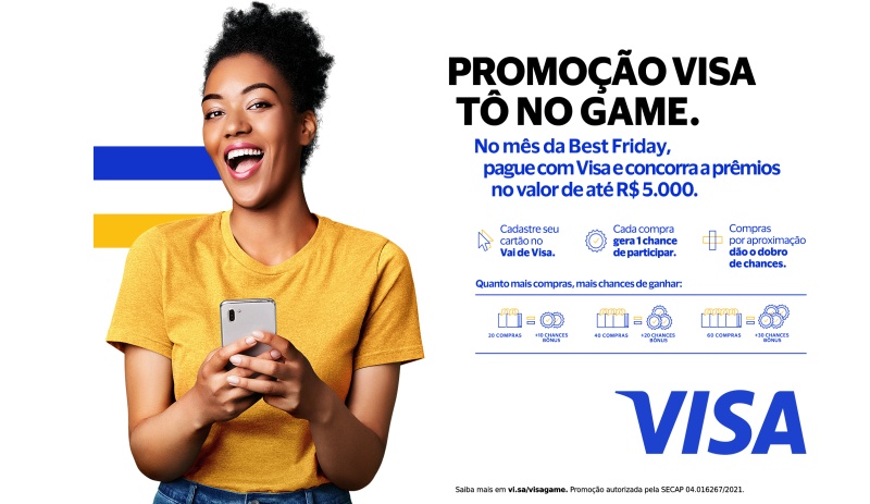 Visa ‘Tô no game’ oferece prêmios de até R$ 5 mil