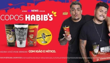 Habib’s apresenta os copos do Podpah