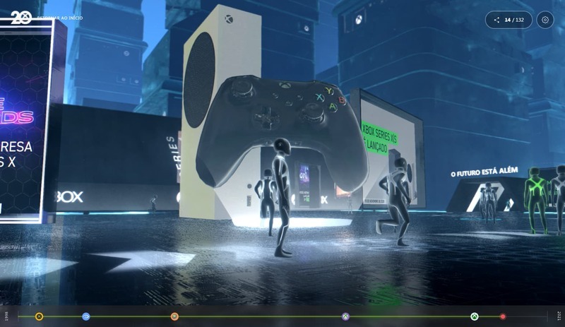 Microsoft celebra 20 anos de Xbox com museu interativo virtual