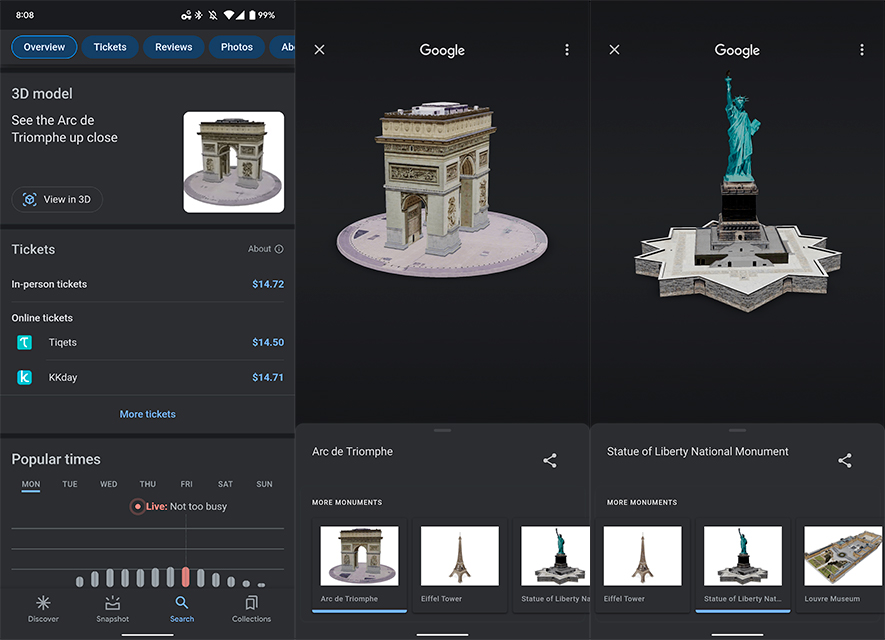 Google começa a exibir versão 3D de monumentos