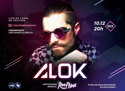 Teatro Bradesco recebe live de Alok e Rooftime