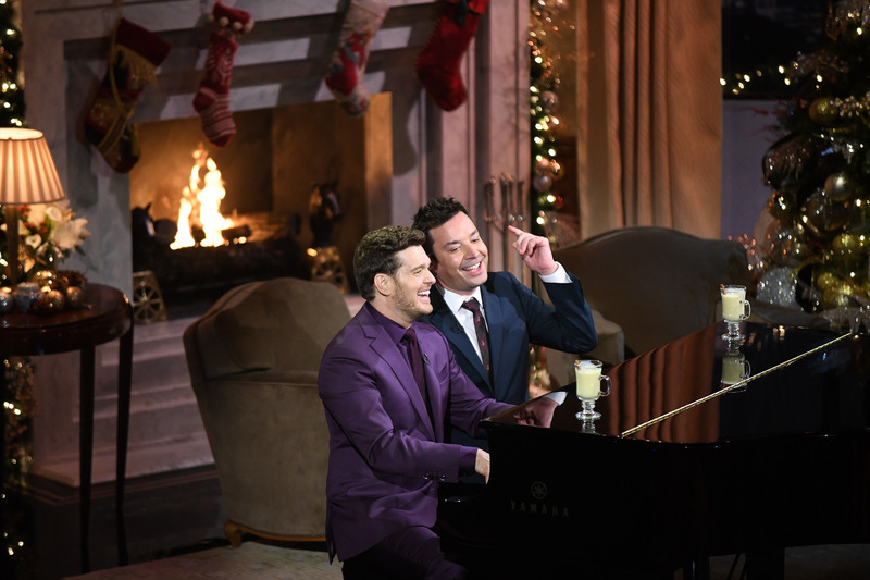 MICHAEL BUBLÉ’S CHRISTMAS IN THE CITY – Pictured: (l-r) Michael Bublé, Jimmy Fallon – (Photo By: Rosalind O’Connor/NBC)