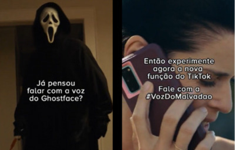 Paramount e TikTok lançam nova função com a voz do Ghostface