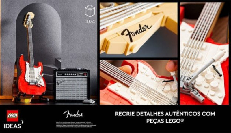 Fender e Lego fazem collab em combo com guitarra e amplificador