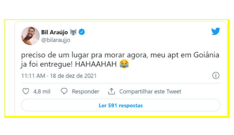 ZAP vai apoiar Bil Araújo na busca por um novo lar