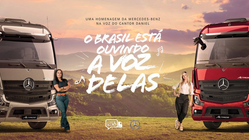 Mercedes-Benz faz tributo a caminhoneiras e cristais em jingle