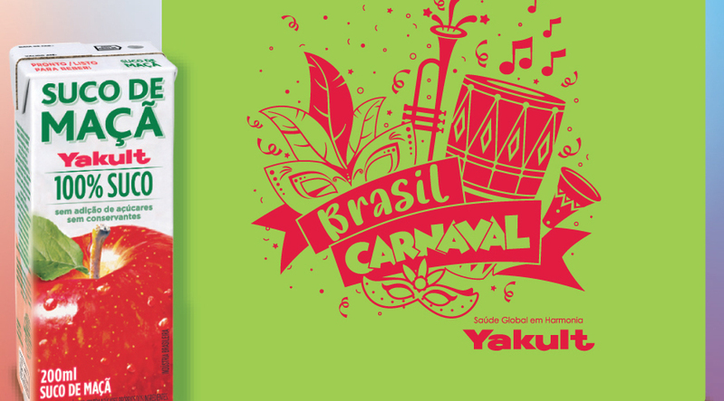 Campanha promocional de Carnaval traz Suco de Maçã Yakult