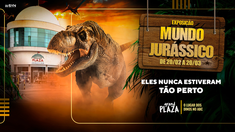 Grand Plaza Shopping recebe T-Rex, Raptores e Branquiossauros a partir de hoje