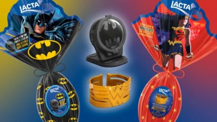 Lacta apresenta Ovos de Páscoa do Batman e Mulher-Maravilha