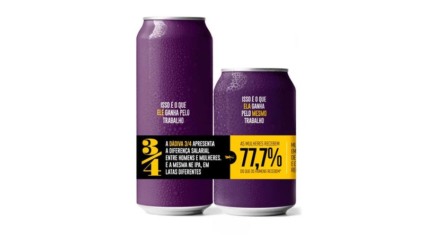 Dádiva lança cerveja em duas latas para mostrar desigualdade salarial entre gêneros