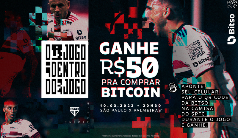 Bitso faz ativação em clássico do Campeonato Paulista em ação inédita com criptomoeda