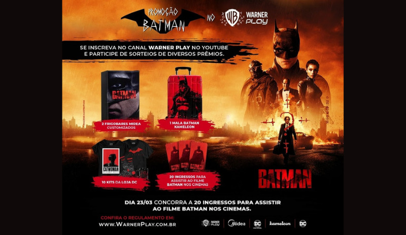 Promoção 'Batman no Warner Play' celebra o novo filme