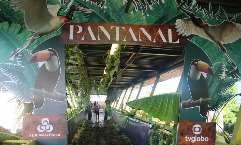 Rede Amazônica cria cenário da novela ‘Pantanal’ no Manauara Shopping