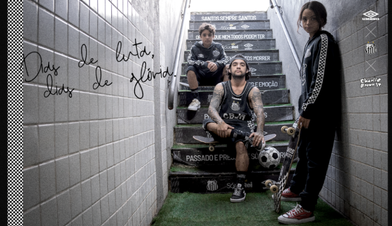 Umbro une paixões pelo Futebol, Música e Skate em collab com Santos FC e Charlie Brown Jr.