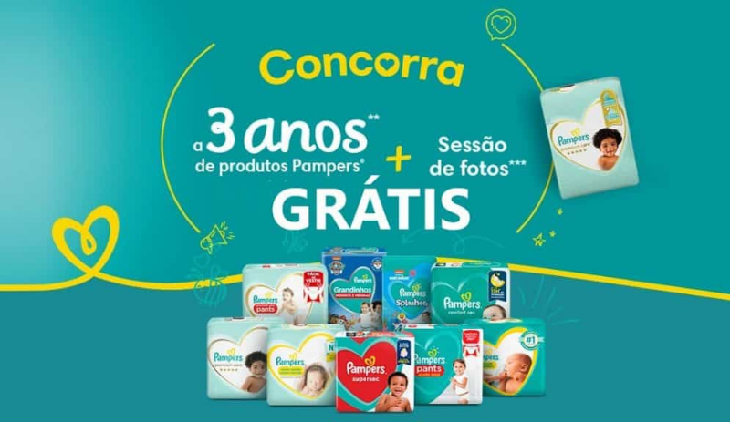 Pampers premia consumidores com 3 anos de produtos da marca grátis