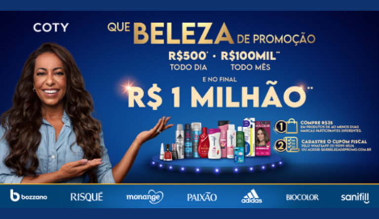 Coty Brasil lança promoção que distribuirá R$ 2 milhões em prêmios