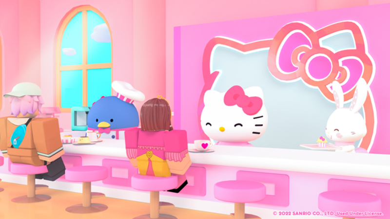 Hello Kitty abre café no Roblox