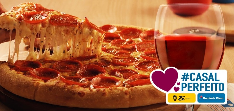 Domino’s e Zé Delivery oferecem cupons de pizza e vinho