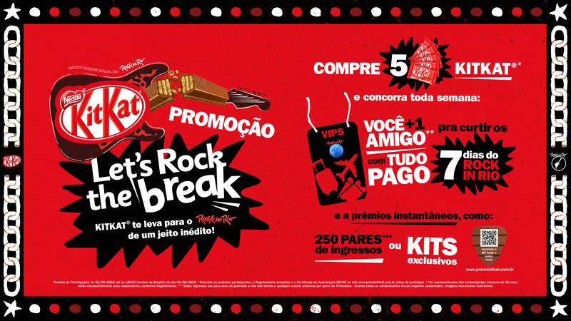 KitKat lança promoção para o Rock in Rio