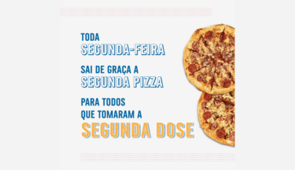 Domino’s dará pizza grátis para quem tomar a segunda dose 