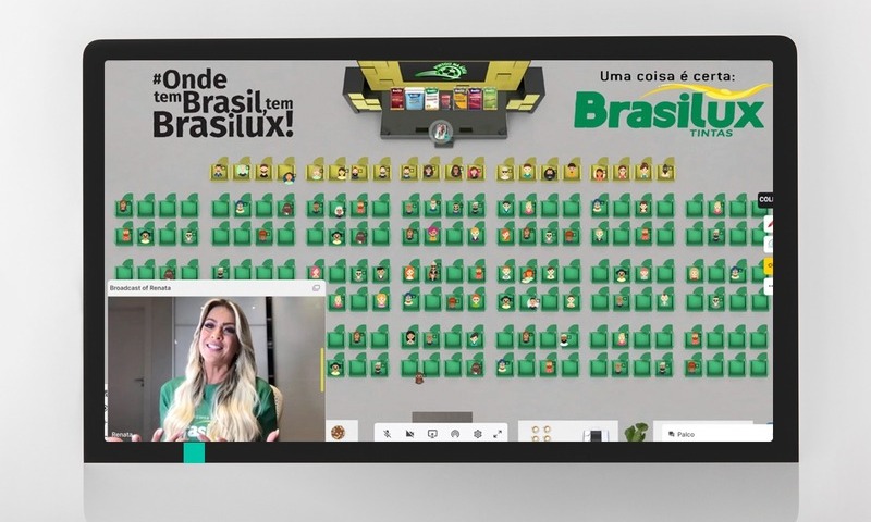 Brasilux fez evento virtual 3D com apresentação de Renata Fan