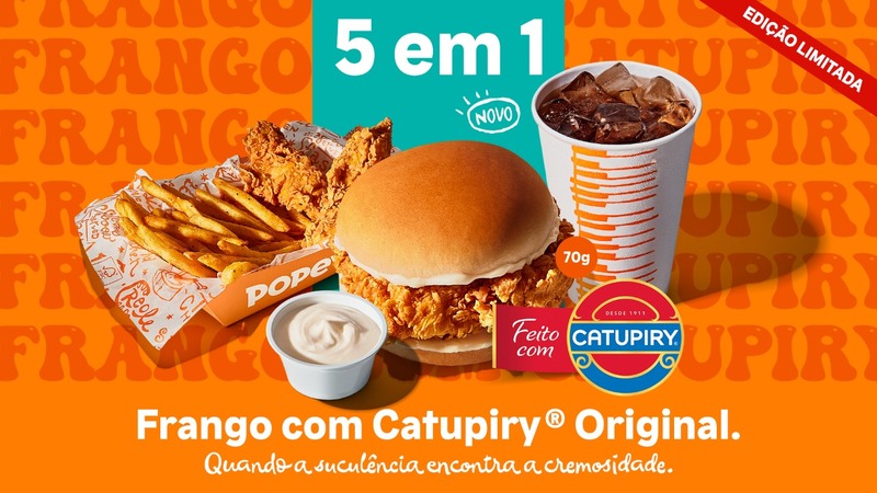 Popeyes e Catupiry lançam sanduíche em collab inédita