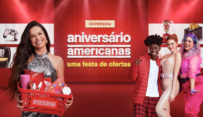 Aniversário Americanas reúne celebridades e influenciadores de seu canal do YouTube