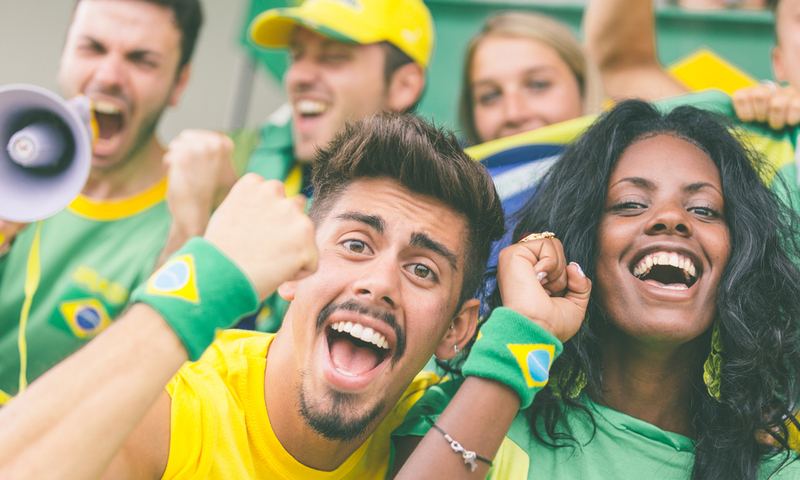 Brasilian Supporters at Stadium