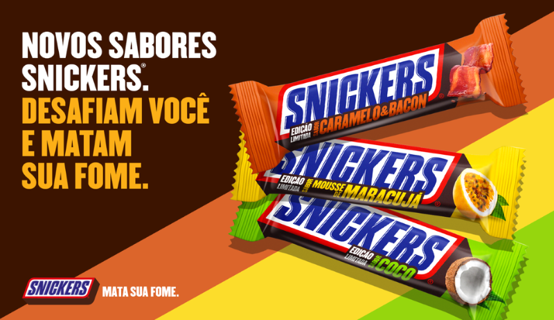 Snickers desafia público a experimentar novos sabores inusitados em campanha