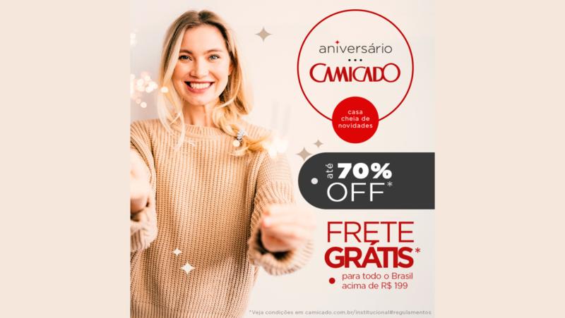 Camicado monta time de influenciadores para promoção de aniversário