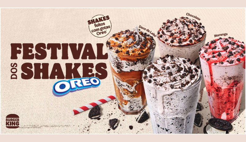 Burger King lanca Festival dos Shakes Oreo