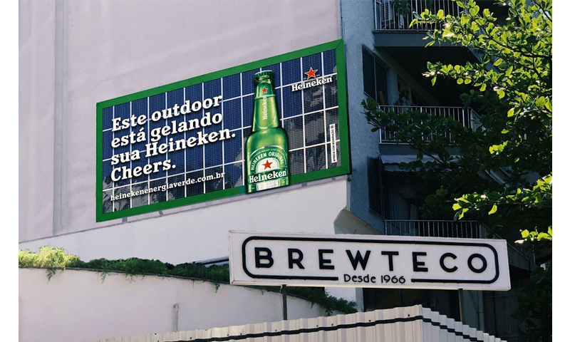 Novos outdoors da Heineken gelam cerveja através de energia solar