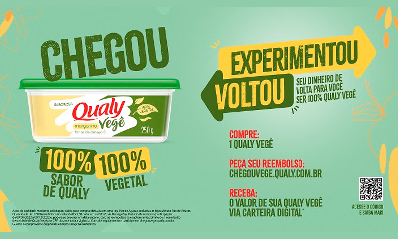 Qualy dará Cashback integral em sua nova margarina