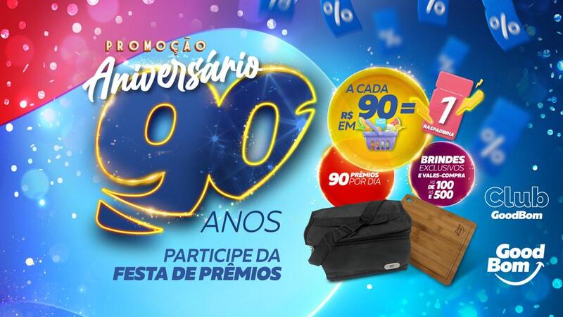 Supermercado GoodBoom distribuirá 90 prêmios por dia para seus clientes