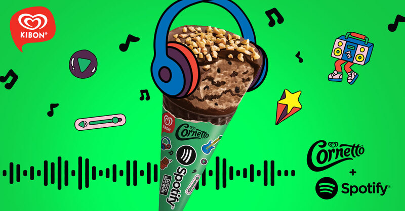 Cornetto e Spotify fazem collab com sorvete exclusivo