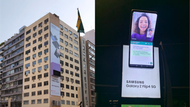 Samsung ativa dobráveis em espaços públicos no Rio em SP