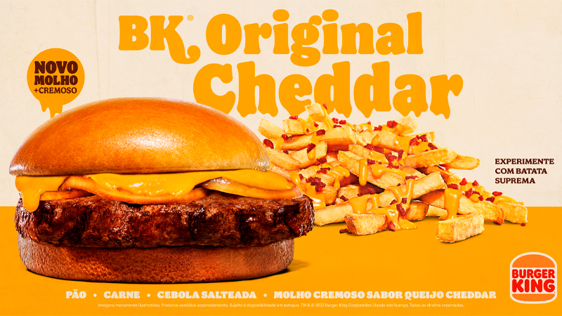 BK Original Cheddar entra no cardápio do Burger King