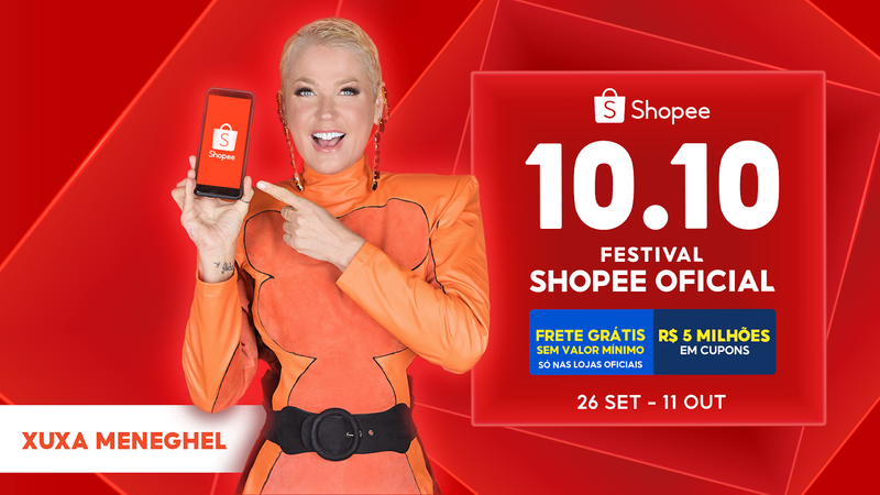 Shopee e Xuxa se reúnem em campanha repleta de promoções